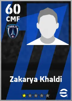 Zakarya Khaldi eFootball 2026 player card — 60 OVR CMF