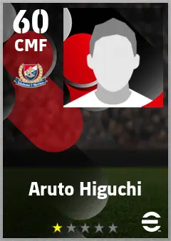 Aruto Higuchi eFootball 2026 player card — 60 OVR CMF