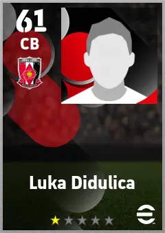 Luka Didulica eFootball 2026 player card — 61 OVR CB