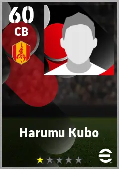 Harumu Kubo eFootball 2026 player card — 60 OVR CB