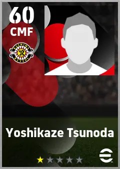 Yoshikaze Tsunoda eFootball 2026 player card — 60 OVR CMF