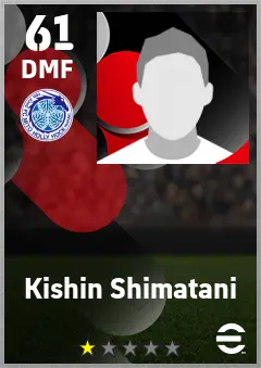 Kishin Shimatani eFootball 2026 player card — 61 OVR DMF