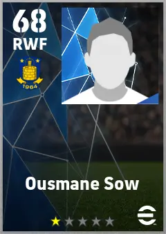 Ousmane Sow eFootball 2026 player card — 68 OVR RWF