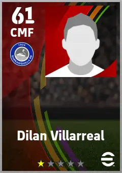 Dilan Villarreal eFootball 2026 player card — 61 OVR CMF