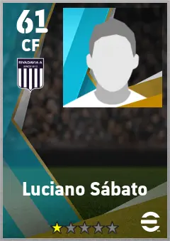 Luciano Sabato eFootball 2026 player card — 61 OVR CF