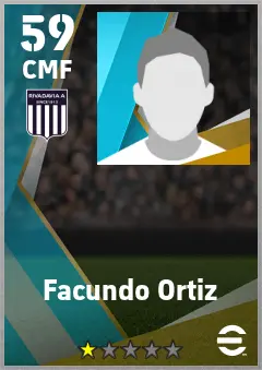 Facundo Ortiz eFootball 2026 player card — 59 OVR CMF