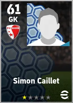 Simon Caillet eFootball 2026 player card — 61 OVR GK