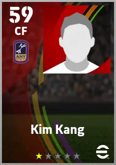 Kim Kang eFootball 2026 player card — 59 OVR CF