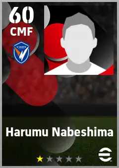 Harumu Nabeshima eFootball 2026 player card — 60 OVR CMF