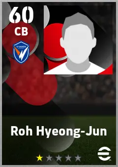 Roh Hyeong-Jun eFootball 2026 player card — 60 OVR CB