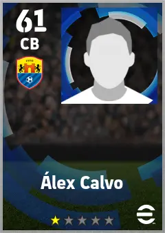 Alex Calvo eFootball 2026 player card — 61 OVR CB