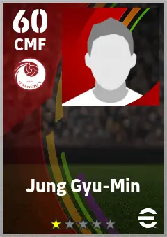 Jung Gyu-Min eFootball 2026 player card — 60 OVR CMF