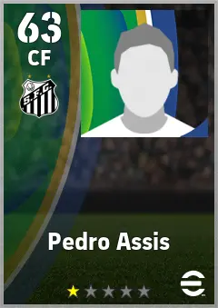 Pedro Assis eFootball 2026 player card — 63 OVR CF