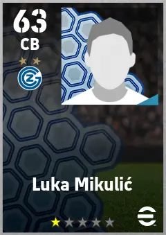 Luka Mikulic eFootball 2026 player card — 63 OVR CB