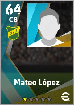 Mateo Lopez eFootball 2026 player card — 64 OVR CB
