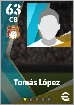 Tomas Lopez eFootball 2026 player card — 63 OVR CB