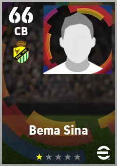 Bema Sina eFootball 2026 player card — 66 OVR CB