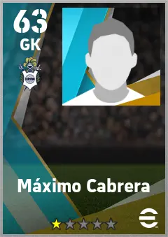 Maximo Cabrera eFootball 2026 player card — 63 OVR GK