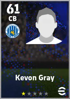 Kevon Gray eFootball 2026 player card — 61 OVR CB