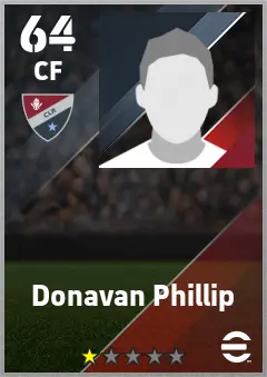 Donavan Phillip eFootball 2026 player card — 64 OVR CF