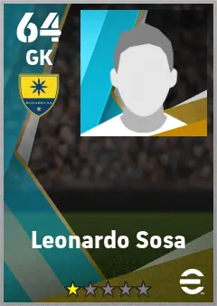 Leonardo Sosa eFootball 2026 player card — 64 OVR GK