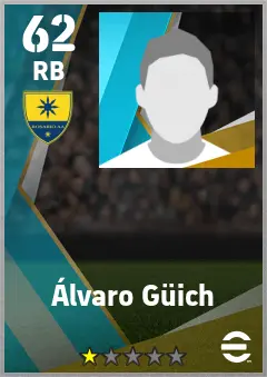 Alvaro Guich eFootball 2026 player card — 62 OVR RB
