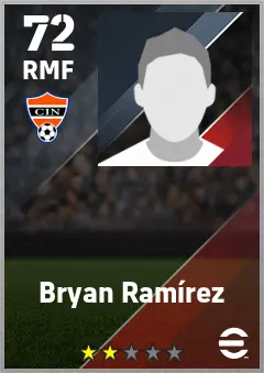 Bryan Ramirez eFootball 2026 player card — 72 OVR RMF