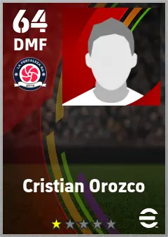 Cristian Orozco eFootball 2026 player card — 64 OVR DMF