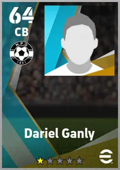 Dariel Ganly eFootball 2026 player card — 64 OVR CB