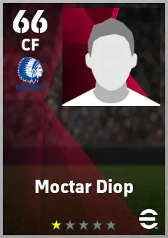 Moctar Diop eFootball 2026 player card — 66 OVR CF