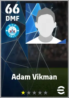 Adam Vikman eFootball 2026 player card — 66 OVR DMF