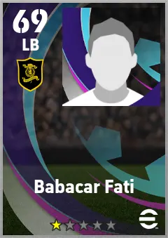 Babacar Fati eFootball 2026 player card — 69 OVR LB