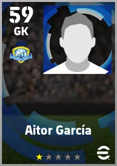 Aitor Garcia eFootball 2026 player card — 59 OVR GK