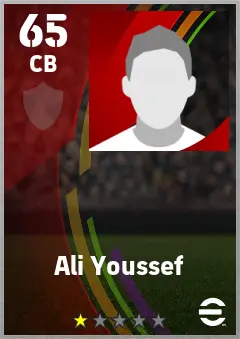 Ali Youssef eFootball 2026 player card — 65 OVR CB