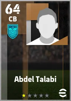 Abdel Talabi eFootball 2026 player card — 64 OVR CB