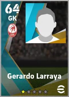 Gerardo Larraya eFootball 2026 player card — 64 OVR GK