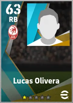 Lucas Olivera eFootball 2026 player card — 63 OVR RB