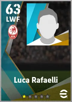 Luca Rafaelli eFootball 2026 player card — 63 OVR LWF