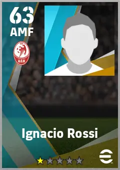 Ignacio Rossi eFootball 2026 player card — 63 OVR AMF