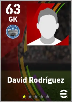 David Rodriguez eFootball 2026 player card — 63 OVR GK