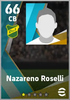 Nazareno Roselli eFootball 2026 player card — 66 OVR CB