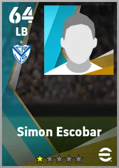 Simon Escobar eFootball 2026 player card — 64 OVR LB