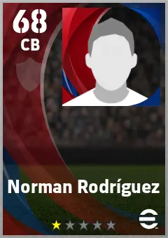 Norman Rodriguez eFootball 2026 player card — 68 OVR CB
