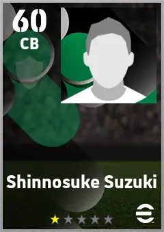 Shinnosuke Suzuki eFootball 2026 player card — 60 OVR CB