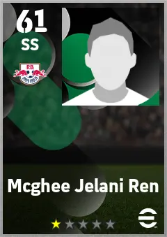 Mcghee Jelani Ren eFootball 2026 player card — 61 OVR SS