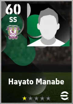 Hayato Manabe eFootball 2026 player card — 60 OVR SS