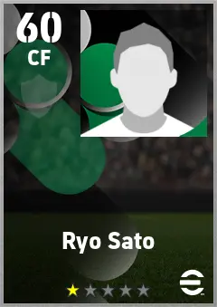Ryo Sato eFootball 2026 player card — 60 OVR CF