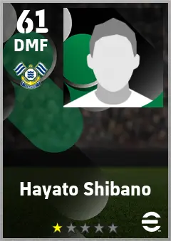 Hayato Shibano eFootball 2026 player card — 61 OVR DMF