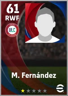 M. Fernandez eFootball 2026 player card — 61 OVR RWF