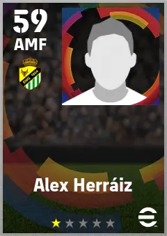 Alex Herraiz eFootball 2026 player card — 59 OVR AMF